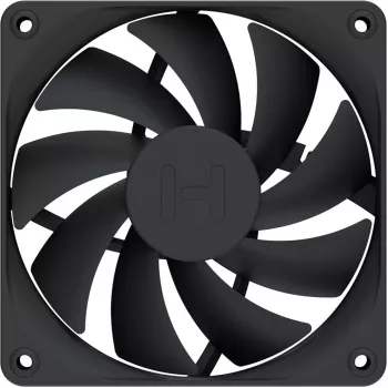 Ventoinha de caixa 120 mm pack de 4 HYTE FA12 preto, suporte PWM, montagem padrão de 120 mm