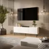 Móvel de TV Cama LUCCA 3D 165×40×59 cm, branco, tampo em aglomerado
