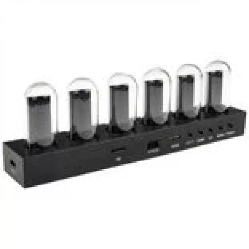 Relógio de mesa Lamptron DC601 IPS preto — relógio de mesa digital com ecrã IPS