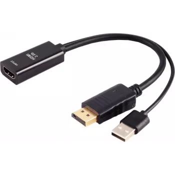 Adaptador HDMI (fêmea) para DisplayPort (macho) ShiverPeaks 4K 60Hz 20 cm