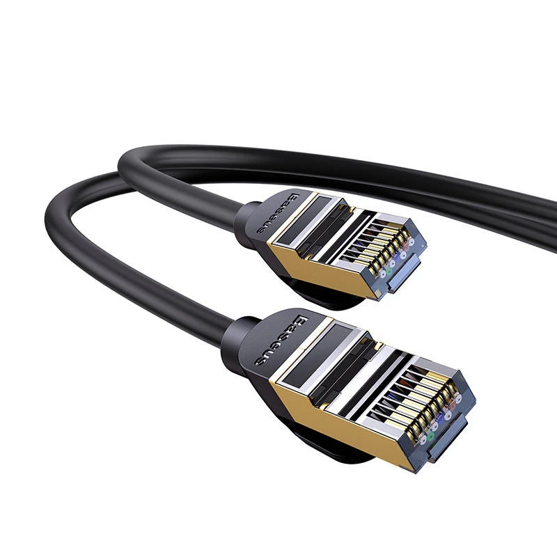 Cabo de rede Baseus Ethernet RJ45, 10Gbps, 1m (preto)