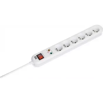 Extensão de corrente Bachmann SMARTLINE 3m 6 tomadas AC interior branco