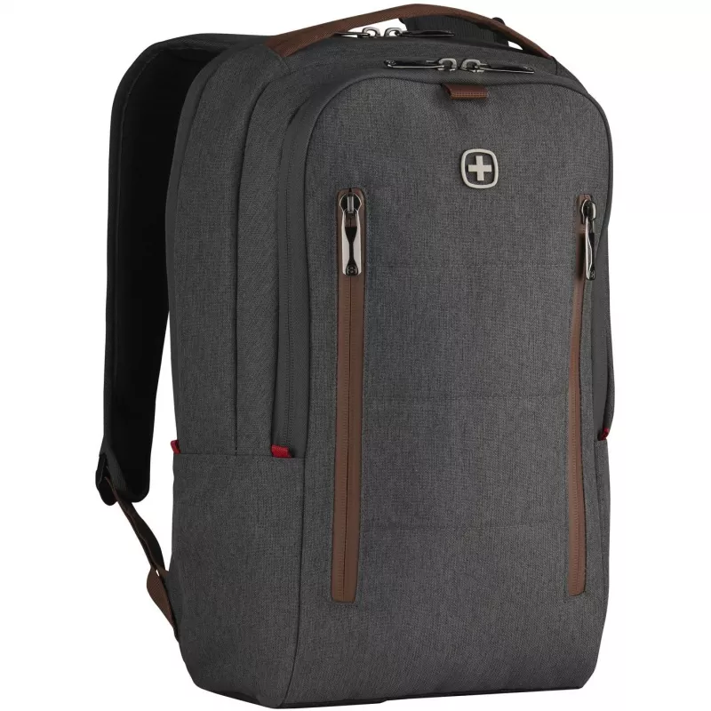 Mochila para portátil WENGER City Upgrade 40,64cm 16 polegadas com bolsa de ombro cinzento