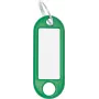 Porta-chaves WEDO 262 101804 — identificadores de plástico verdes 21 × 52 mm, pack de 10