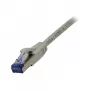 Cabo de rede RJ45 - CAT6A 500MHz - 1,0m - cinzento - S-STP(S/FTP) - testado por componentes (certificado GHMT) - AW