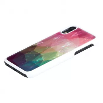 Capa para telemóvel iKins para iPhone XR – design de flores aquáticas, branca