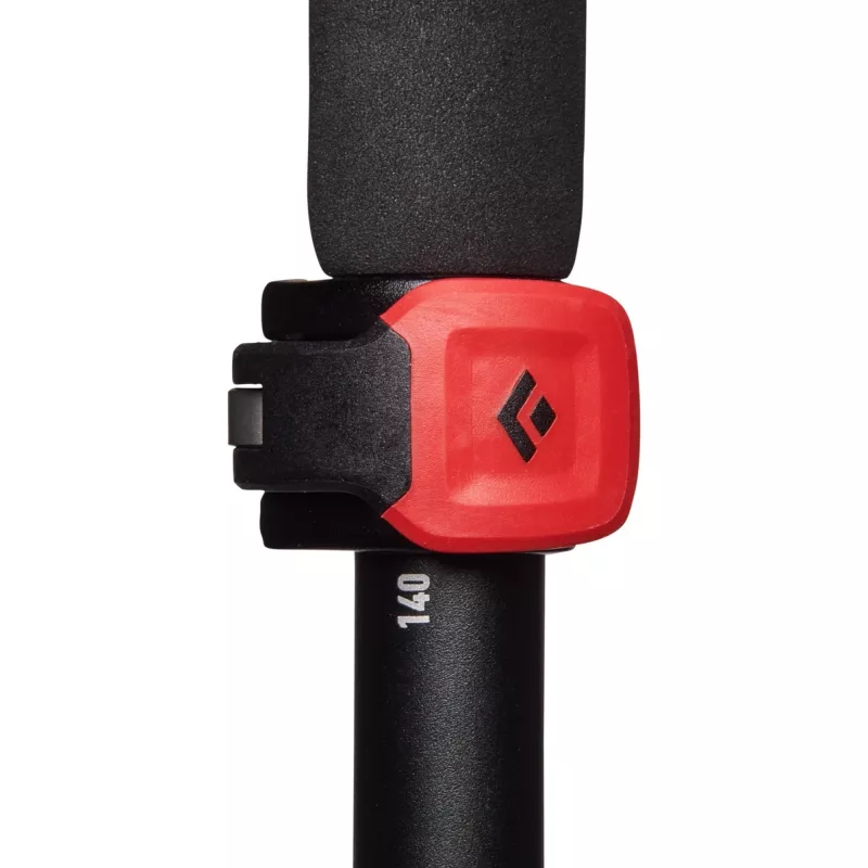 Bastões de trekking Pursuit FLZ M/L, equipamento de fitness preto/vermelho, 1 par, 125-140 cm