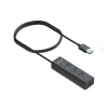 Hub de interfaces UNITEK Y-3089V01 USB 3.2 Gen 1 (3.1 Gen 1) Type-A 5000 Mbit/s preto