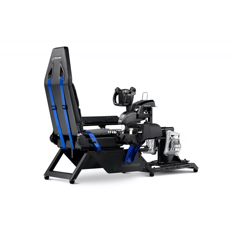 Cabine de simulador de voo Next Level Racing Boeing Commercial Edition, detalhes azuis