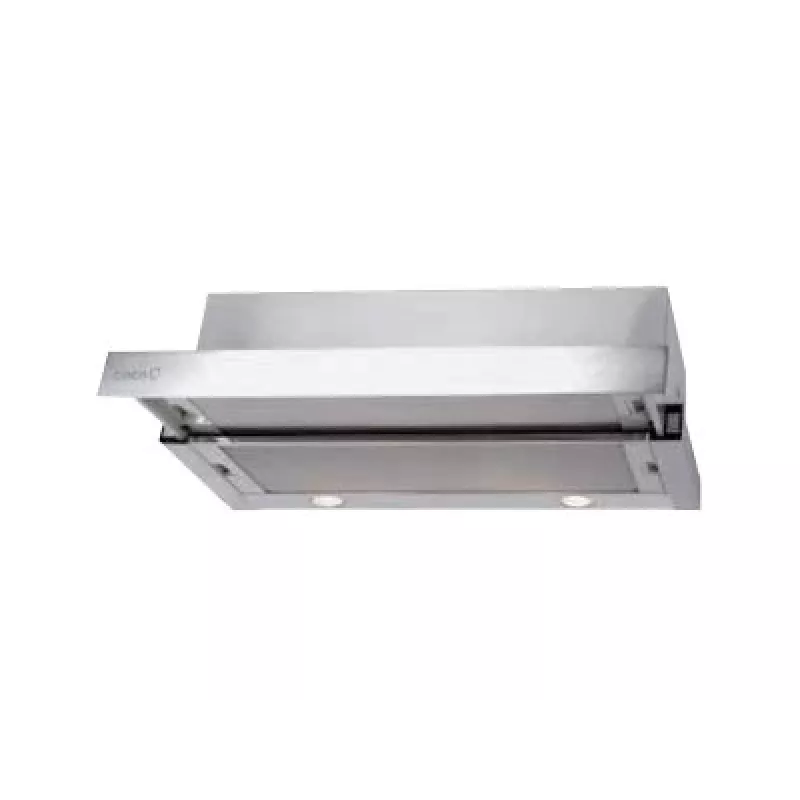 CATA | Exaustor | TF 2003 Duralum 600 | Classe de eficiência energética C | Telescópico | Largura 60 cm | 390 m³/h | Controlo mecânico | Aço inoxidável | LED