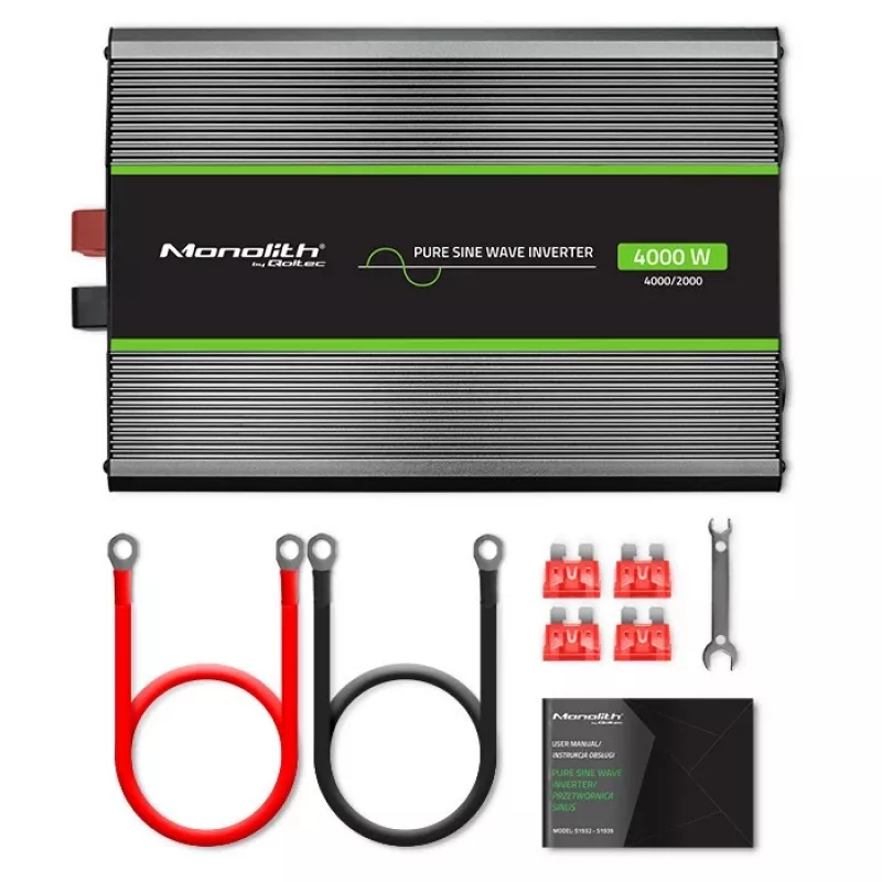 Qoltec Monolith Adaptador/conversor de corrente automóvel 4000 W Preto