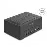 Estação de acoplamento USB dupla DeLOCK para 2 x SATA HDD SSD com função de clonagem e leitor de cartões