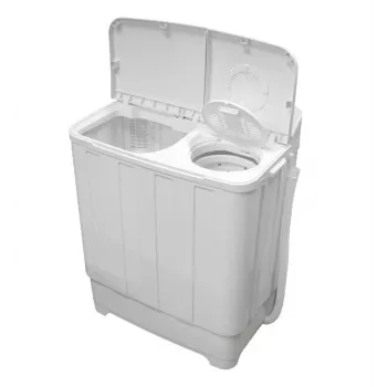Máquina de lavar semiautomática Ravanson XPB-800 — capacidade de 7,5 kg, 1400 rpm, carga superior, branca