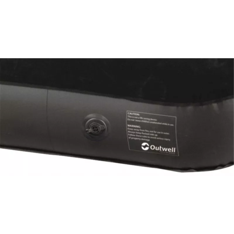 Colchão insuflável Outwell Classic Single – colchão de campismo individual, preto/cinzento