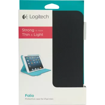 Capa de proteção Logitech Folio - capa de proteção para tablet - carbono preto
