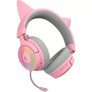 Razer Kraken Kitty V3 Pro - Headset Quartz Com fios e sem fios Arco de cabeça Gaming USB Type-A Bluetooth Rosa
