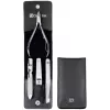 ZWILLING 97438-004-0 conjunto de manicura de 4 peças em estojo de couro preto