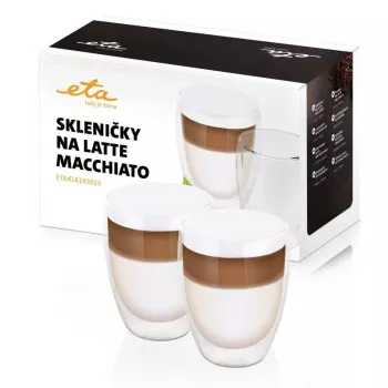 ETA | Copos Latte Macchiato | ETA418193020 | Para café | 2 unid. | Apta para máquina de lavar loiça