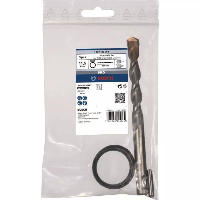 Bosch F 00Y 145 203 HM-CT broca central para SDS-max-9 CoreCutter, 11,5 mm, comprimento 136 mm