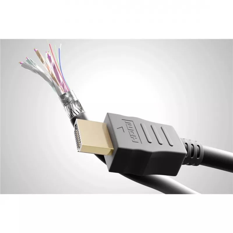 Goobay Series 2.1 8K Ultra High-Speed HDMI™ Cabo com Ethernet, preto, 3 m - Cabo de alta velocidade para 8K@60 Hz (47575)