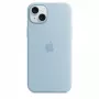 Capa de silicone Apple iPhone 15 Plus azul-claro MagSafe