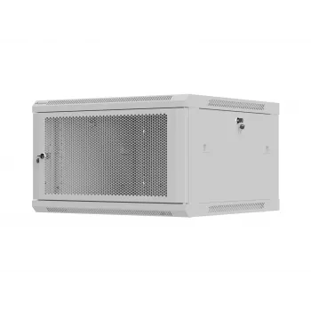 Armário rack 19 polegadas 6U 600x600 cinzento perfurado
