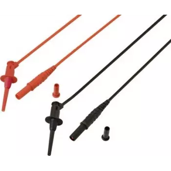 Cabo de teste Voltcraft MSL-528 4 mm ficha de segurança 1,2 m vermelho preto 1 par (VC-17182160)