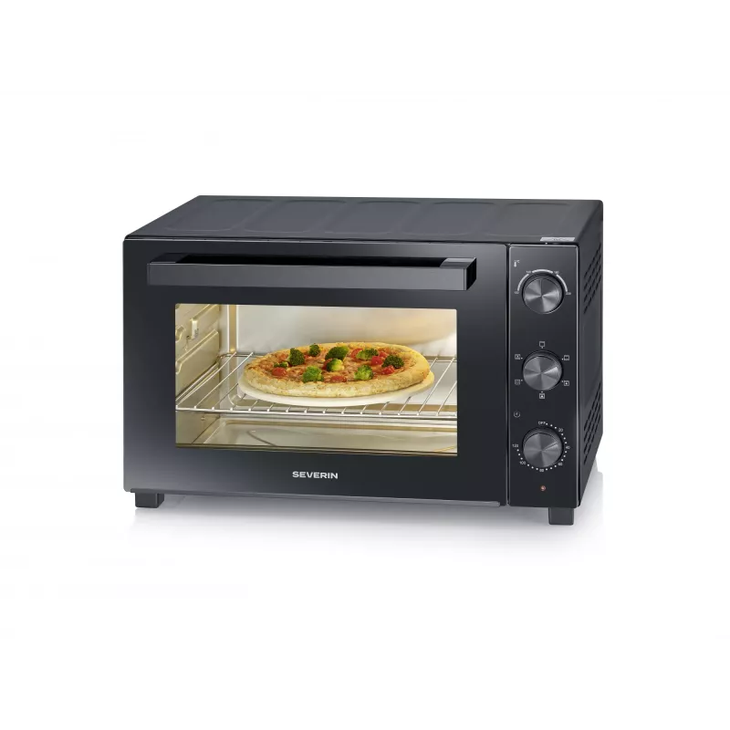 Forno elétrico de mesa autónomo SEVERIN TO 2076 — 46 L, 1800 W, autónomo, preto, 515×420×365 mm