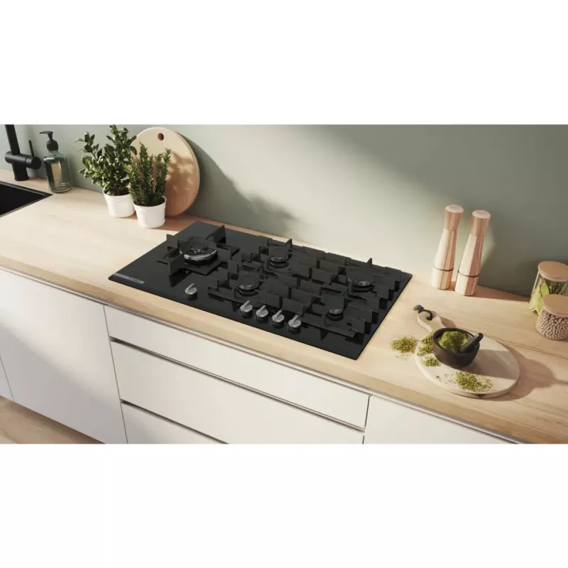 Placa Bosch Serie 8 PRS9A6H40 preta encastrável 90 cm gás 5 zona(s)
