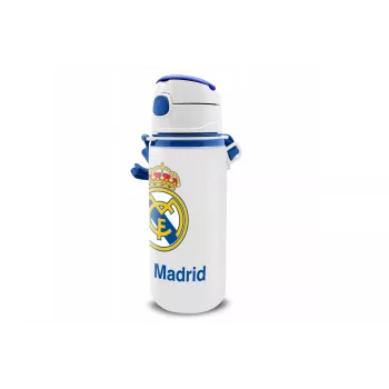 Garrafa desportiva infantil em alumínio com bico KIDS 600 ml – design Real Madrid