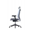 Cadeira de escritório ergonómica Up Up Athene preta, cinzento + tecido azul