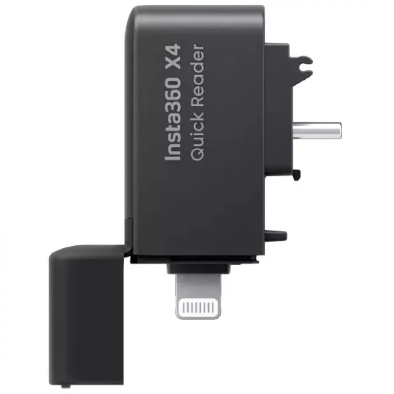 Leitor de cartões Insta360 X4 Quick Reader USB Type-C Lightning preto