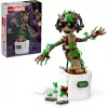 LEGO Marvel Dancing Groot figura de ação animada de construção – Personagem dos Guardiões da Galáxia – conjunto interativo de acionamento manual para crianças – super-herói
