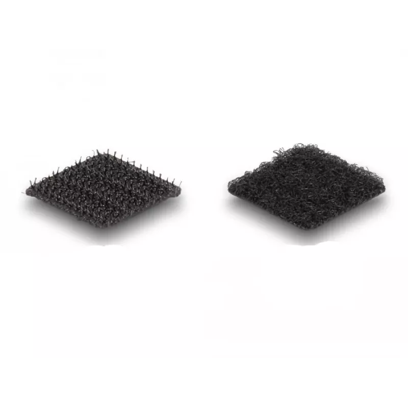 Pontos de velcro DeLOCK quadrados autoadesivos 64 unid. preto