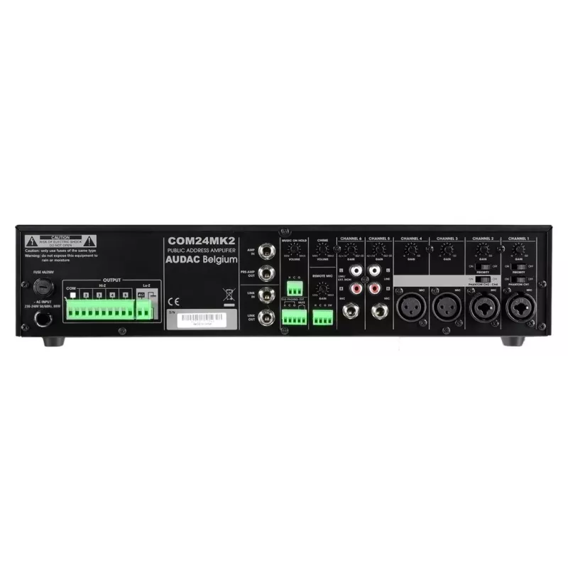 Amplificador de áudio AUDAC COM24MK2 240W Class D preto