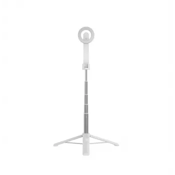 Pau de selfie FIXED FIXSN-M-WH — haste de alumínio dobrável com Bluetooth, comprimento máximo 72 cm, branco