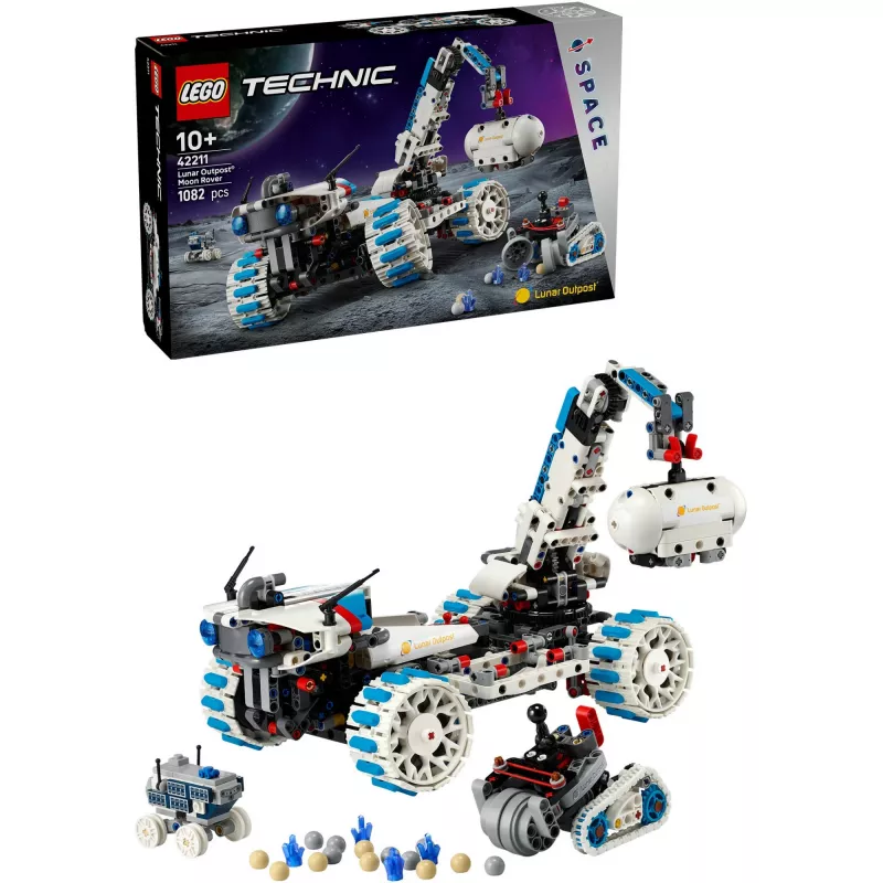 LEGO Technic 42211 Lunar Outpost rover lunar, conjunto de construção, 1082 peças, 10+