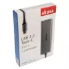 Akasa AK-CR-09BK leitor de cartões 3 em 1 USB 3.2 Gen1 Type-C