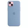 Capa de silicone Apple iPhone 15 Plus com MagSafe - azul inverno