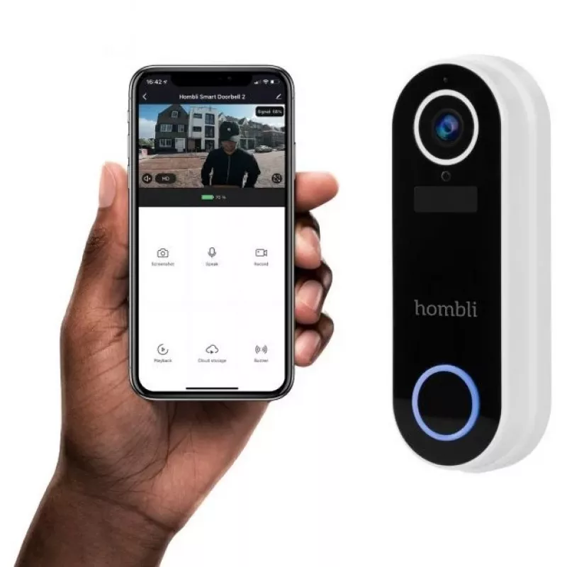 Campainha inteligente Hombli 2 (branco) + campainha