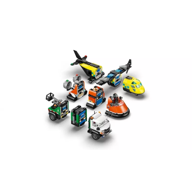 LEGO CITY 60505 Avião, camião de assistência e hovercraft