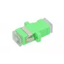 Adaptador de fibra ótica Extralink SC/APC monomodo simplex com tampas antipoeira transparentes, verde