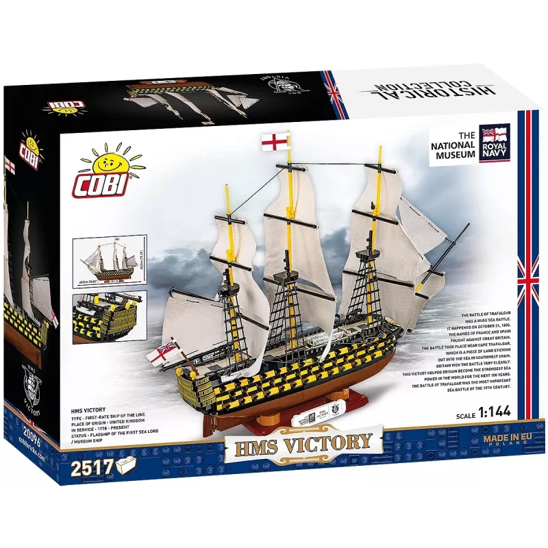 Conjunto de construção Cobi HMS Victory — 2.517 peças, modelo detalhado de navio à vela histórico