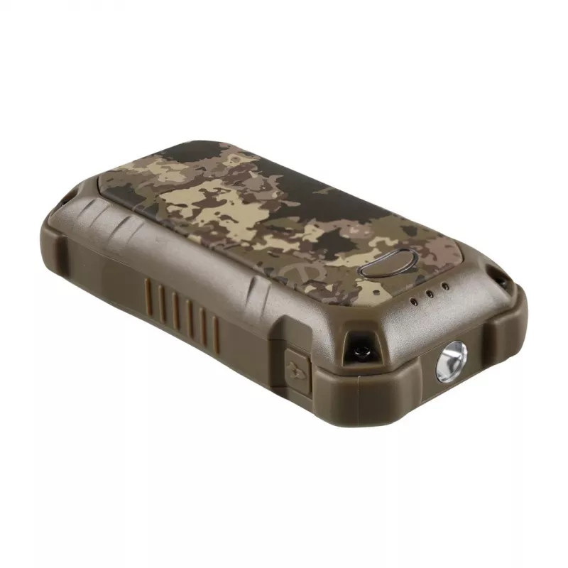 Aquecedor elétrico Ocoopa UT3201 Camouflage — aquecedor cerâmico portátil com powerbank de 10.000 mAh e até 18 horas de funcionamento