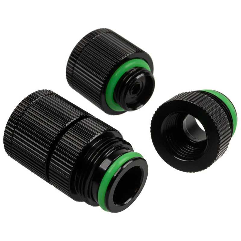 Saída de água BitsPower G1/4 polegadas rosca macho Touchaqua – pack de 2, preto