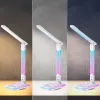 Candeeiro de mesa Hawk HW-LAMP04 branco LED ajustável, superfície branca, cabeça e braço ajustáveis