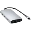 Satechi ST-P8KES adaptador multiportas USB-C 8K com Ethernet V3, prateado