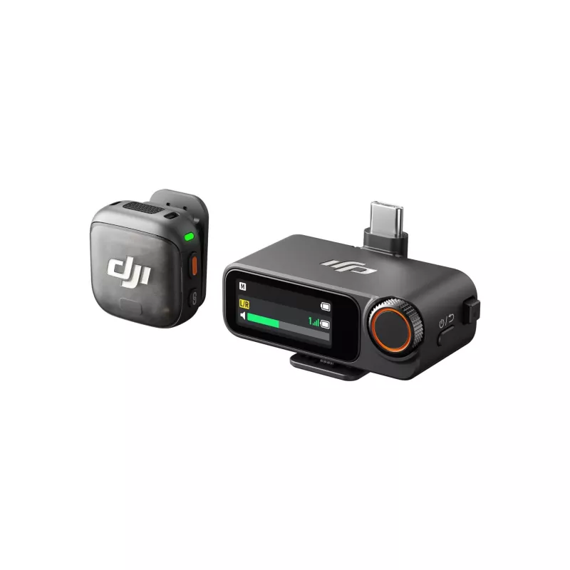 Sistema de microfone DJI Camera Acc Mic 3 (1× transmissor + 1× recetor)