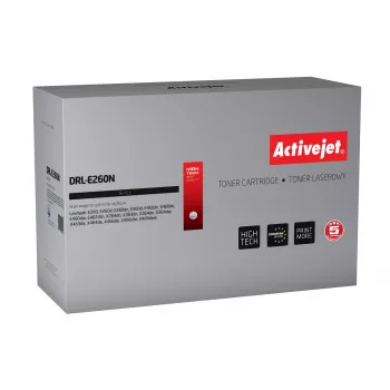 Tambor ActiveJet DRL-E260N substituto do Lexmark E260X22G, compatível preto, 30000 páginas