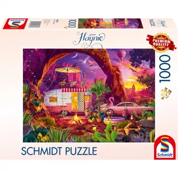 Puzzle schmidt spiele Jeff Haynie — Camping Paradise in the Desert, 1000 peças, MPN 58574